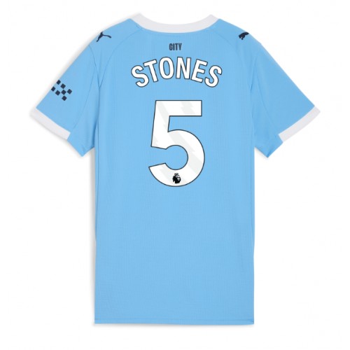 Stroje piłkarskie Manchester City John Stones #5 Koszulka Podstawowej dla damskie 2025-26 Krótki Rękaw